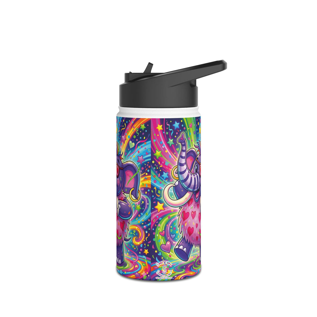 Piklez™ Stainless Steel Water Bottle with Standard Lid – "Born to Celebrate!" Graphic | Smile Universe Collection
