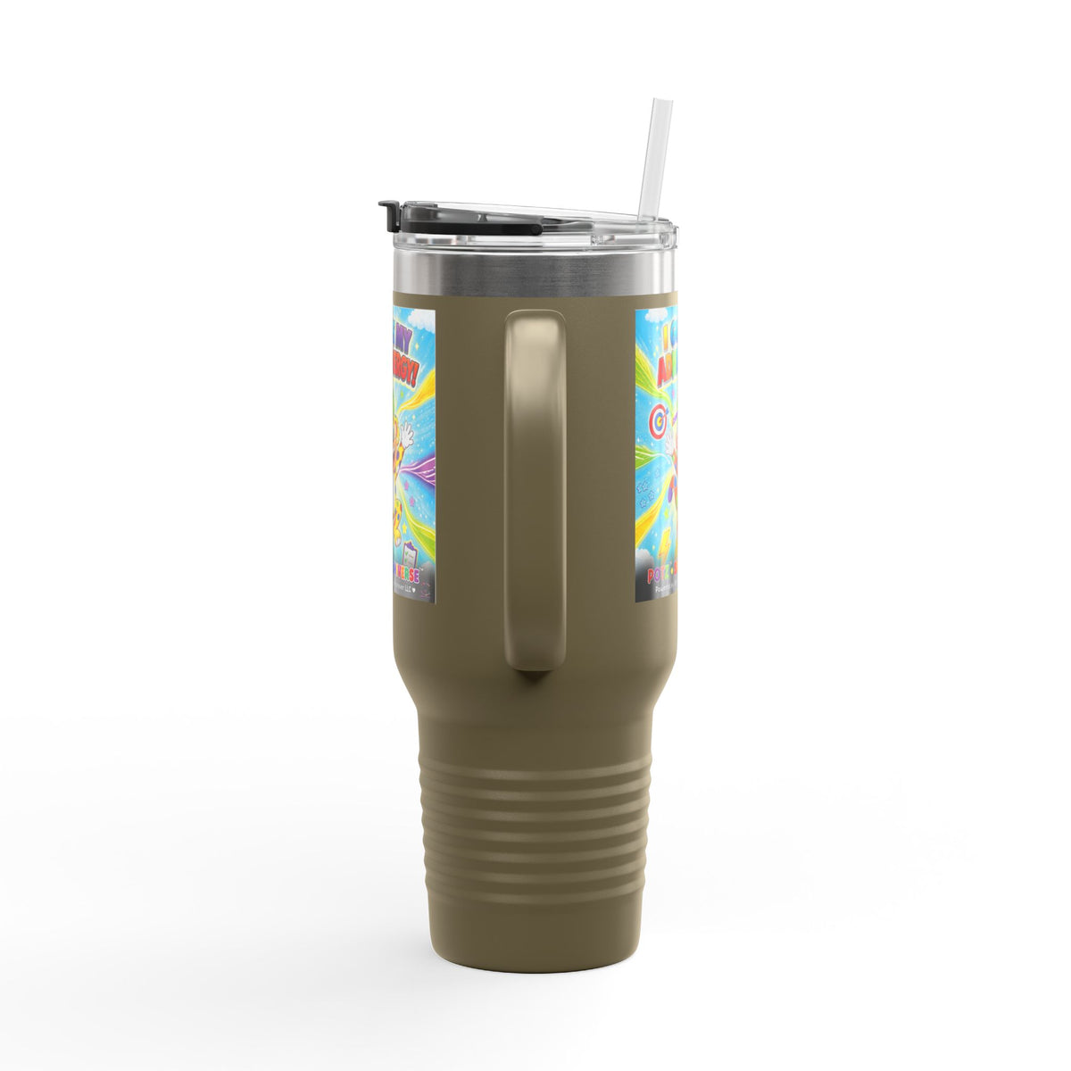 Potz™ Insulated Travel Mug 40oz – "I Guide My ADHD Energy!" Graphic Tumbler | Smile Universe Collection