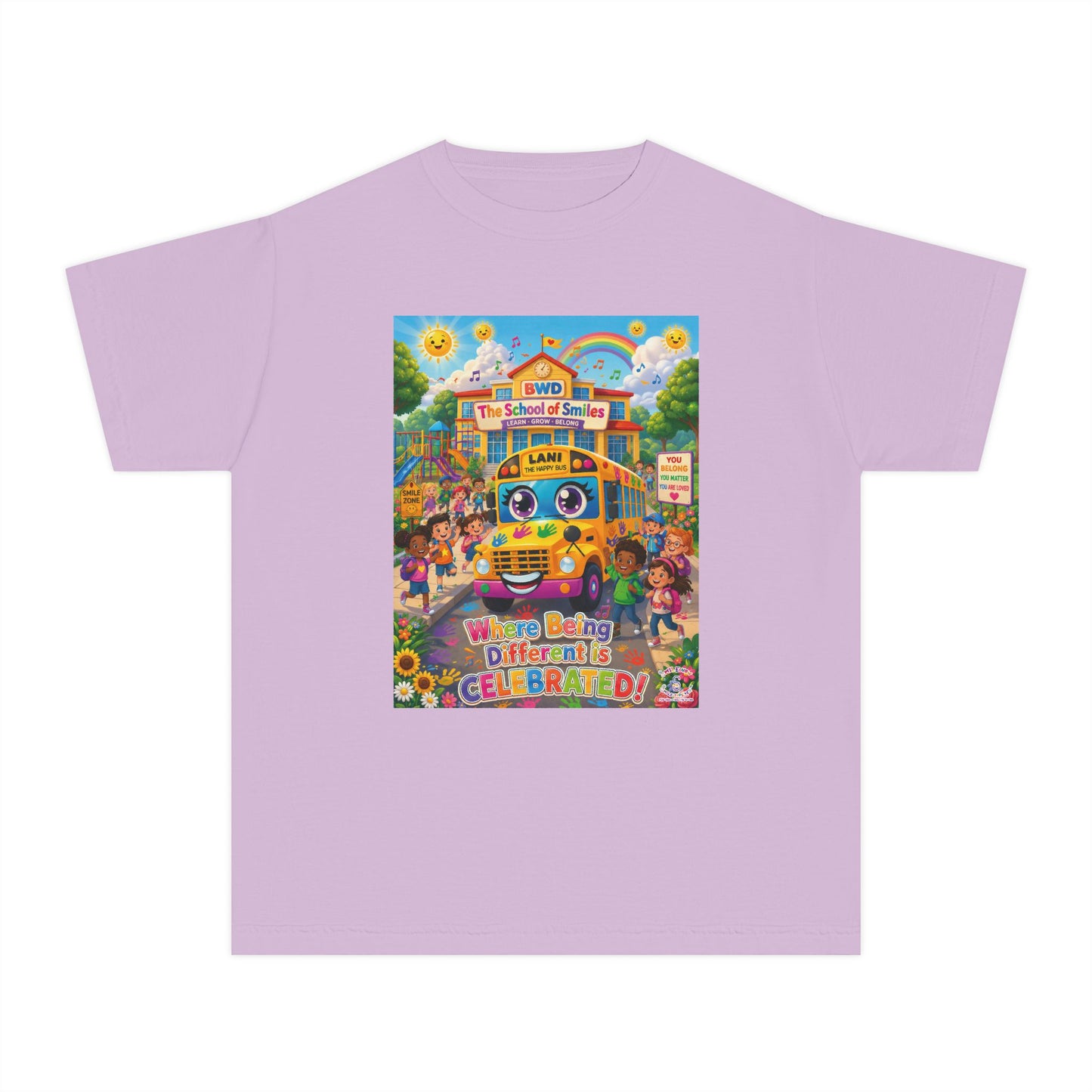 Lani™ Youth Midweight Tee – "Where Being Different is CELEBRATED!" Graphic Shirt