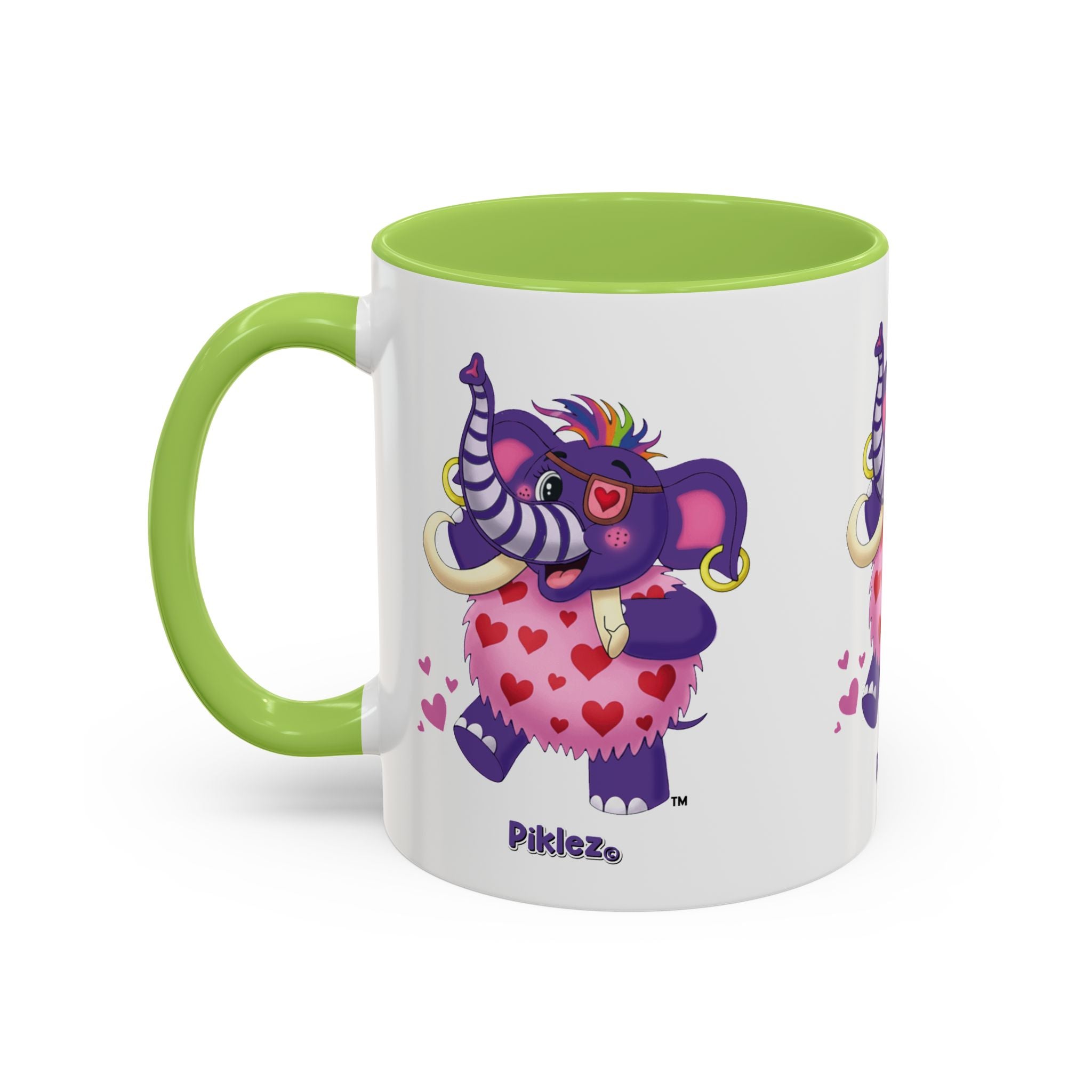 Piklez™ Accent Coffee Mug (11oz & 15oz) – "Full of Love!" Graphic | Smile Universe Collection