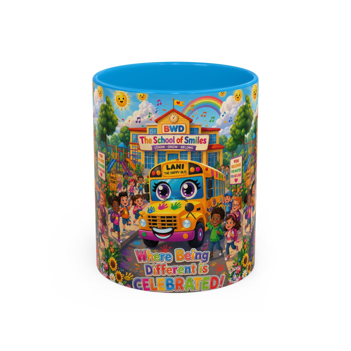 Lani™ Colorful Mug (11oz & 15oz) – "Where Being Different is CELEBRATED!" Graphic