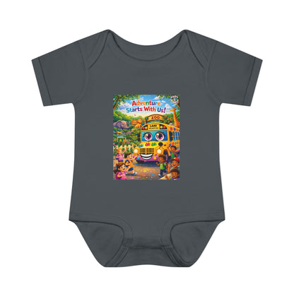 Lani™ Infant Baby Rib Bodysuit – "Adventure Starts With Us!" Graphic