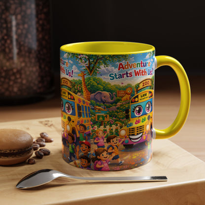Lani™ Accent Coffee Mug (11oz & 15oz) – "Adventure Starts With Us!" Graphic