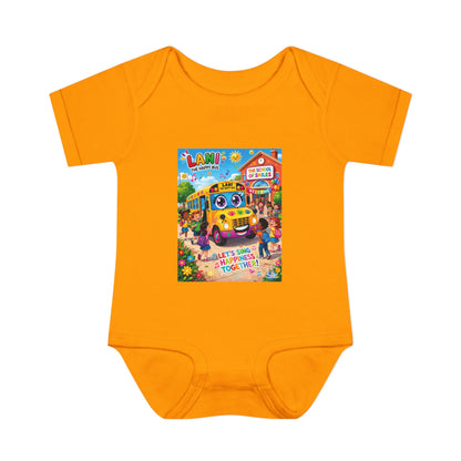 Lani™ Infant Baby Rib Bodysuit – "Let's Sing Happiness Together!" Graphic