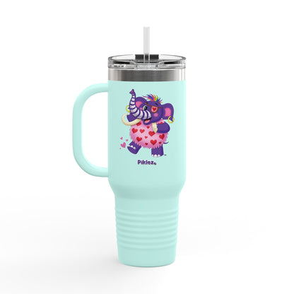 Piklez™ 40oz Insulated Travel Mug – "Full of Love!" Graphic | Smile Universe Collection