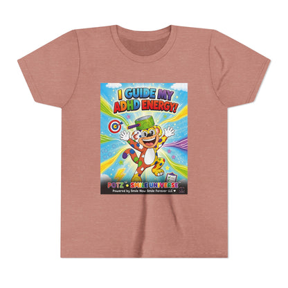 Potz™ Youth Short Sleeve Tee – "I Guide My ADHD Energy!" Graphic Tee | Smile Universe Collection