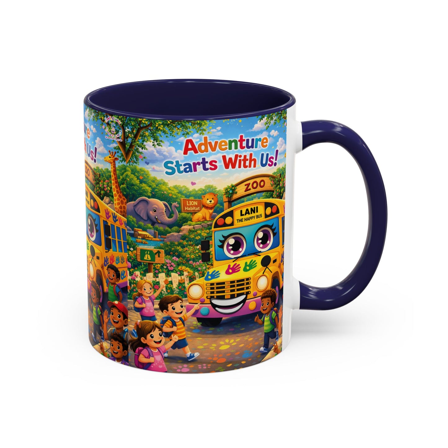 Lani™ Accent Coffee Mug (11oz & 15oz) – "Adventure Starts With Us!" Graphic