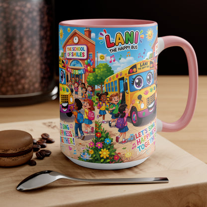 Lani™ Accent Mug – "Let's Sing Happiness Together!" Graphic