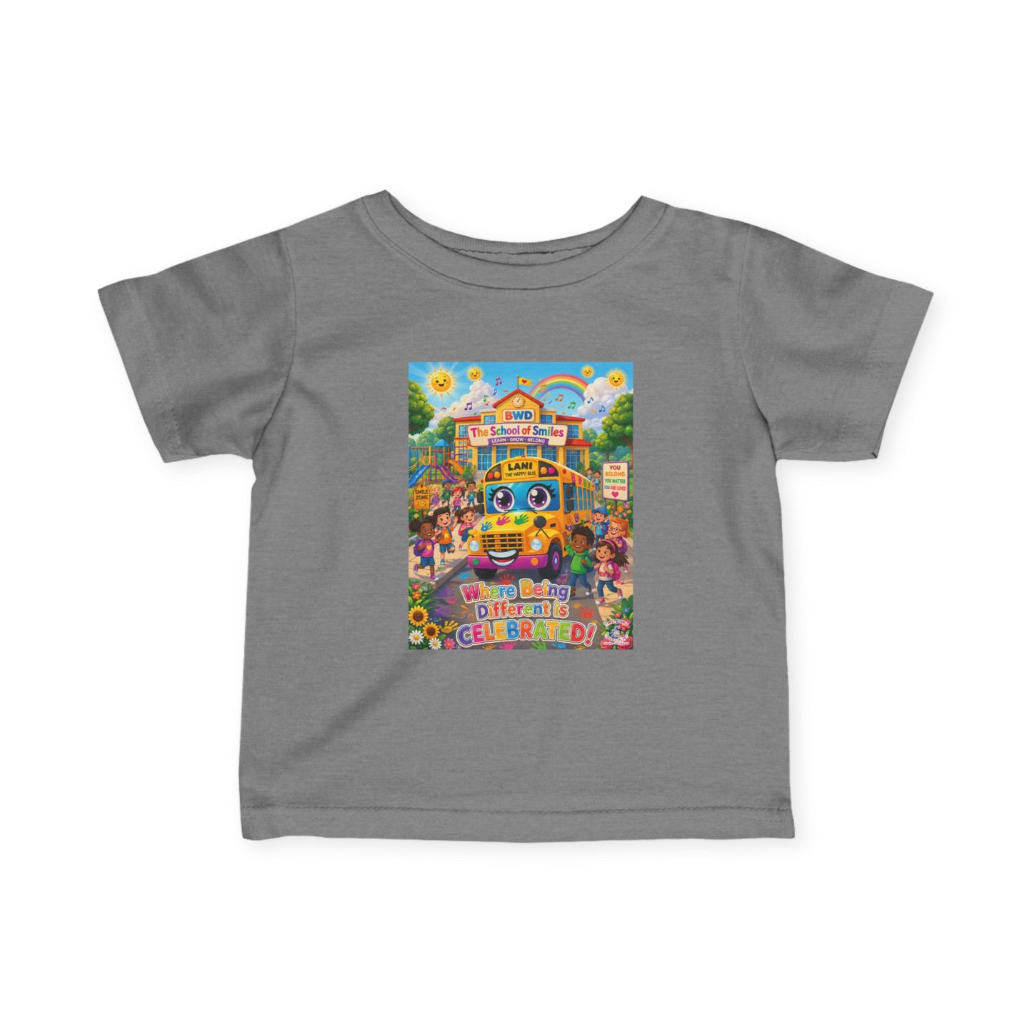Lani™ Infant Fine Jersey Tee – "Where Being Different is CELEBRATED!" Graphic Shirt