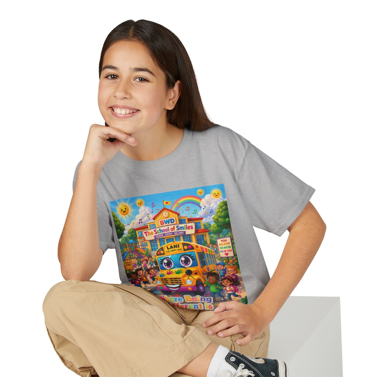 Lani™ Youth DryBlend® T-Shirt – "Where Being Different is CELEBRATED!" Graphic Shirt