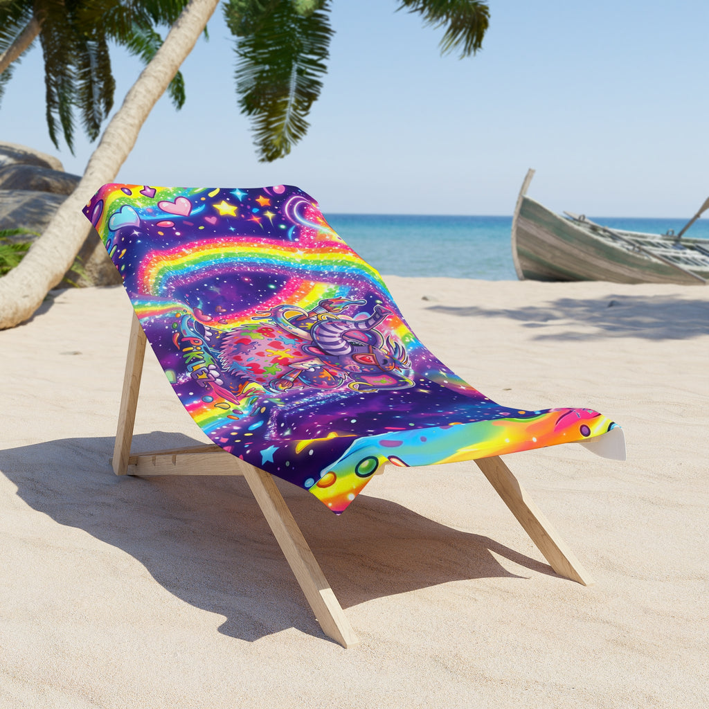 Piklez™ Beach Towel – "Magic Paint!" Graphic | Smile Universe Collection