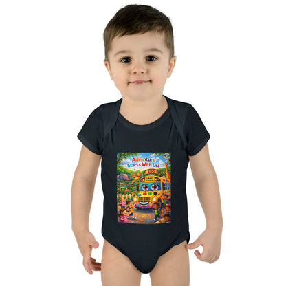 Lani™ Infant Baby Rib Bodysuit – "Adventure Starts With Us!" Graphic