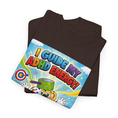 Potz™ Unisex Heavy Cotton™ Tee – "I Guide My ADHD Energy!" Graphic Tee | Smile Universe Collection