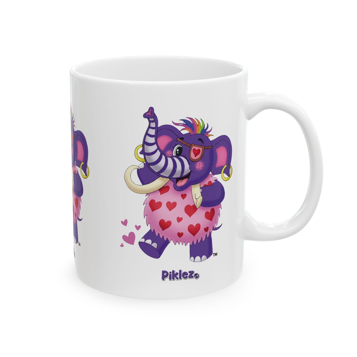 Piklez™ Ceramic Mug (11oz & 15oz) – "Full of Love!" Graphic | Smile Universe Collection