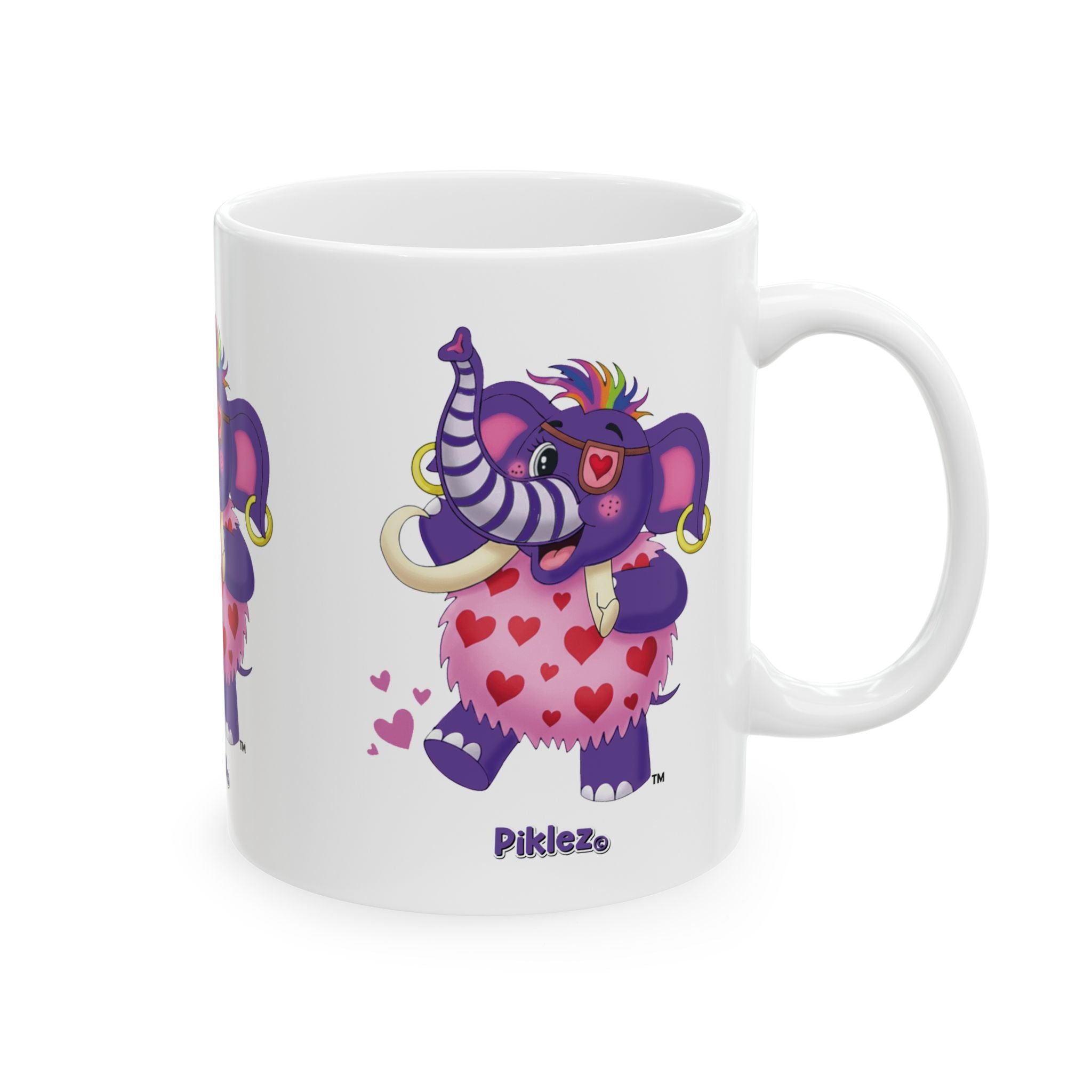 Piklez™ Ceramic Mug (11oz & 15oz) – "Full of Love!" Graphic | Smile Universe Collection