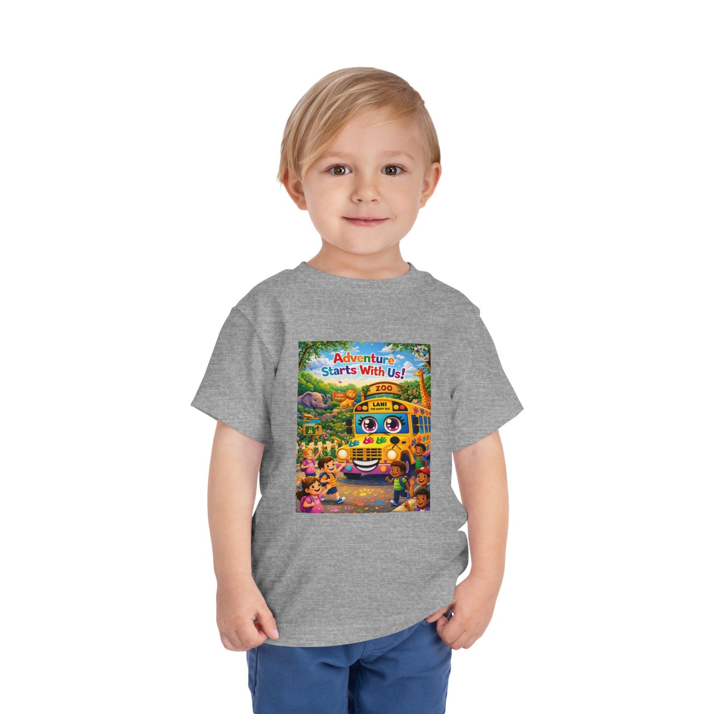 Lani™ Toddler Short Sleeve Tee – "Adventure Starts With Us!" Graphic
