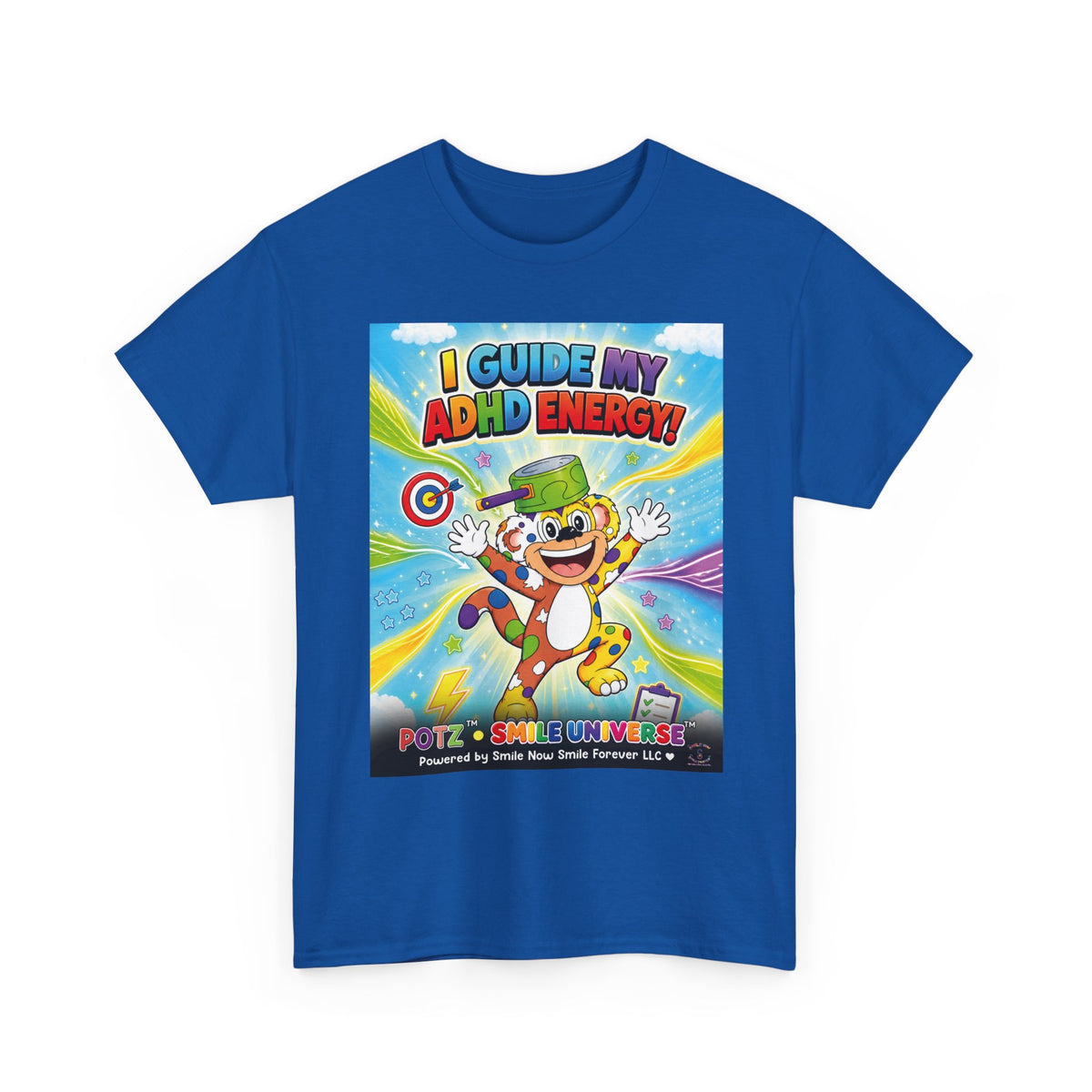 Potz™ Unisex Heavy Cotton™ Tee – "I Guide My ADHD Energy!" Graphic Tee | Smile Universe Collection