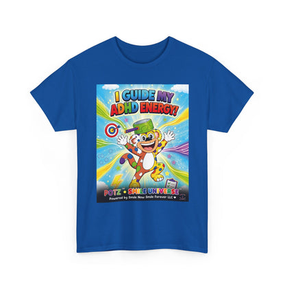 Potz™ Unisex Heavy Cotton™ Tee – "I Guide My ADHD Energy!" Graphic Tee | Smile Universe Collection