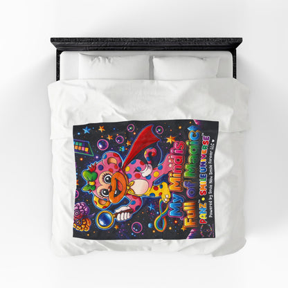 Panz™ Velveteen Plush Blanket – "My Mind is Full of Magic" Graphic | Smile Universe Collection