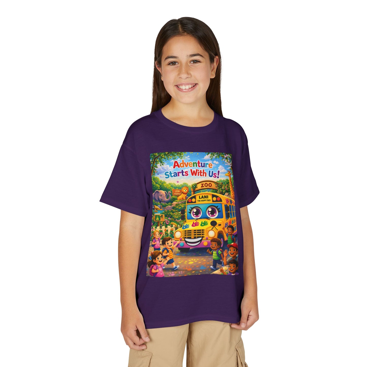 Lani™ Youth DryBlend® T-Shirt – "Adventure Starts With Us!" Graphic