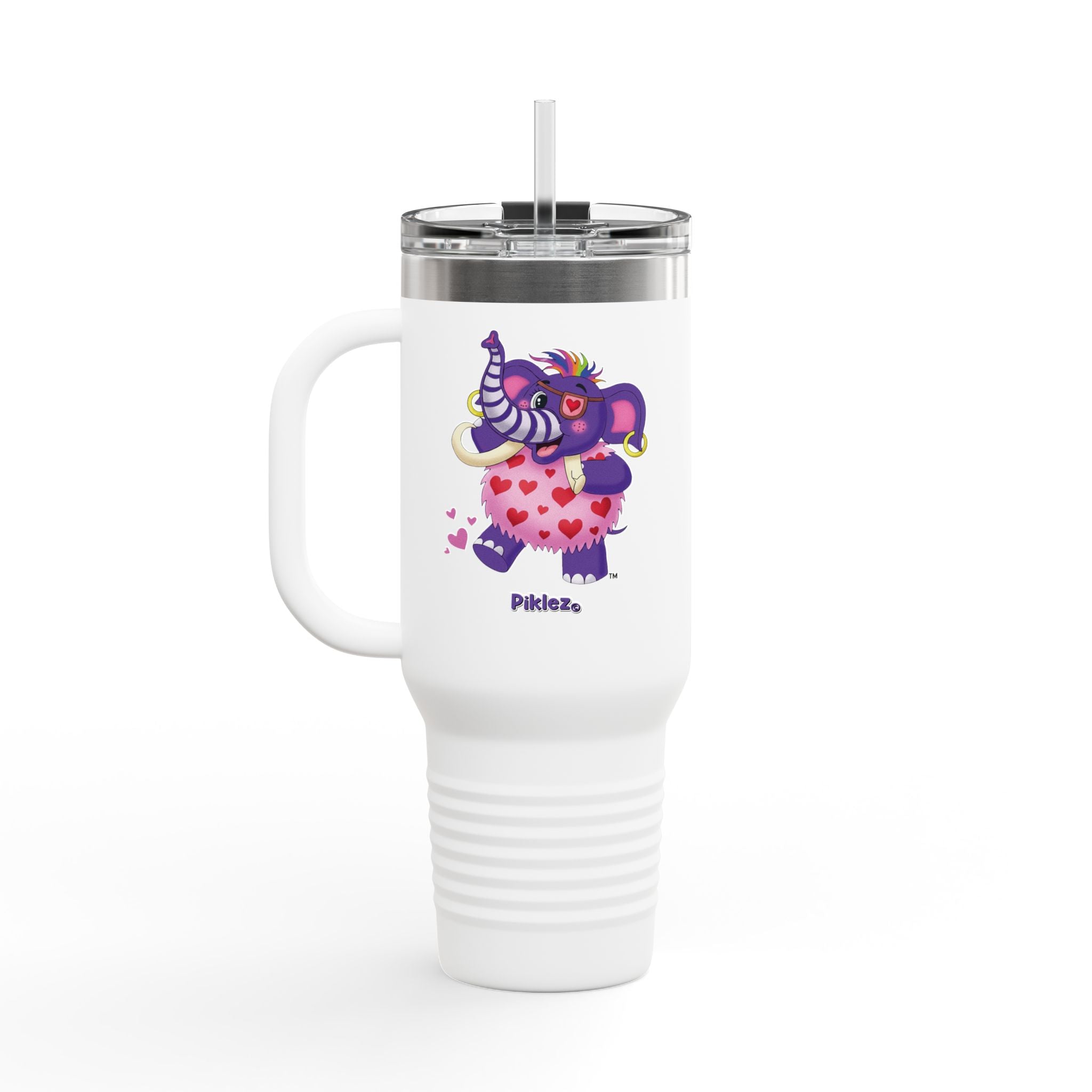 Piklez™ 40oz Insulated Travel Mug – "Full of Love!" Graphic | Smile Universe Collection