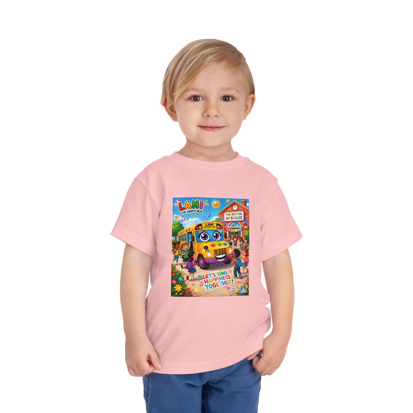 Lani™ Toddler Short Sleeve Tee – "Let's Sing Happiness Together!" Graphic