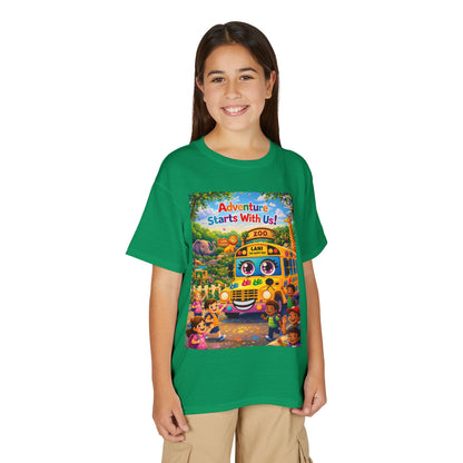 Lani™ Youth DryBlend® T-Shirt – "Adventure Starts With Us!" Graphic