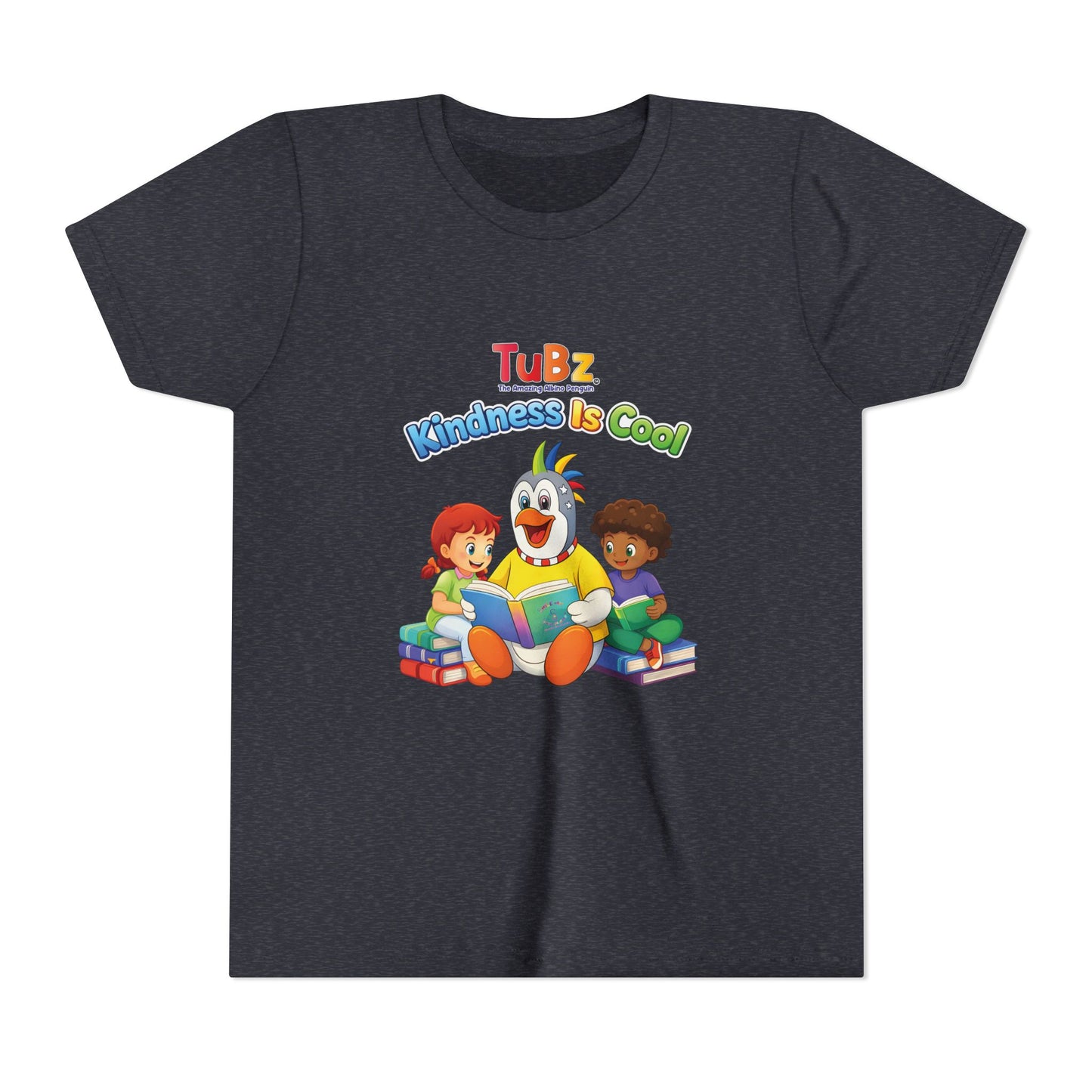 TuBz™ "Kindness Is Cool" Kids T-Shirt - Positive Message Graphic Tee | Smile Universe TuBz4Kidz