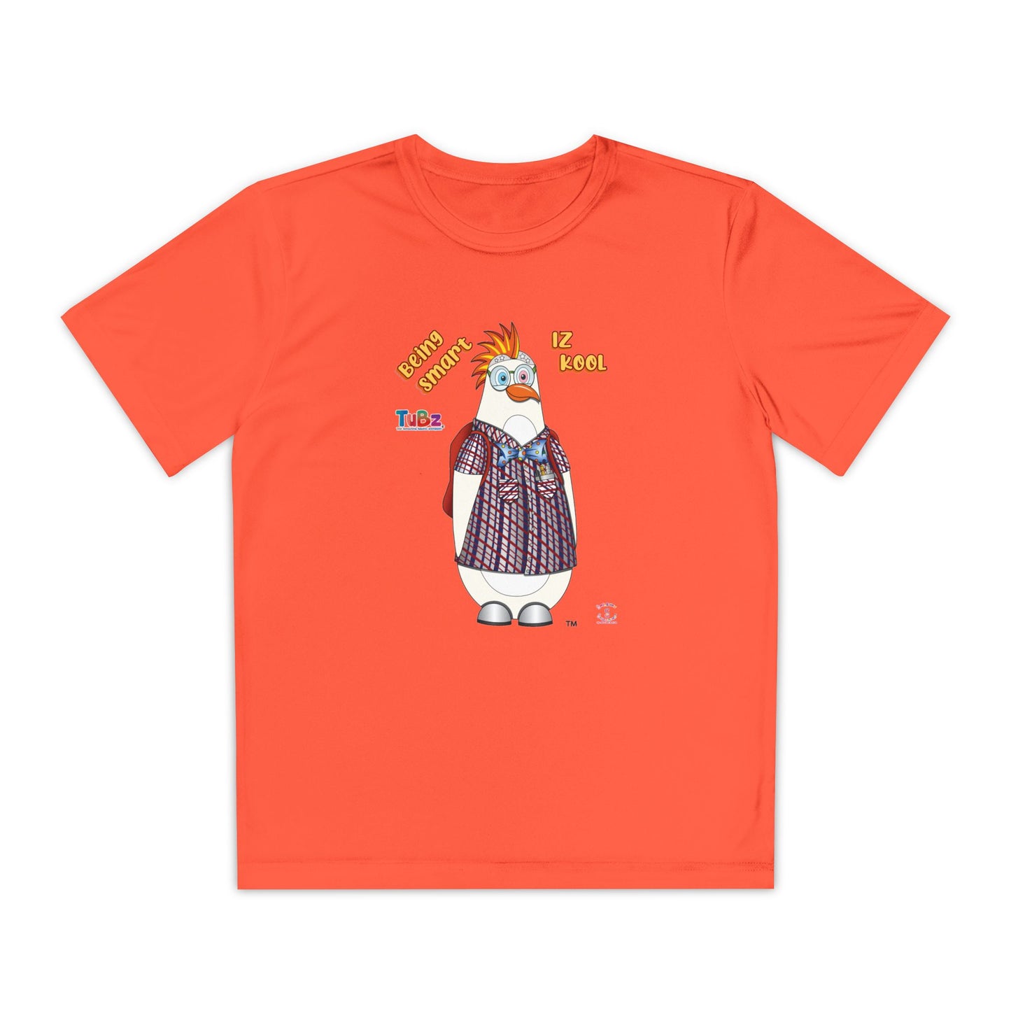 TuBz™ "Being Smart Iz Kool" Youth Competitor T- Shirt - Character Dress-Up Graphic Tee