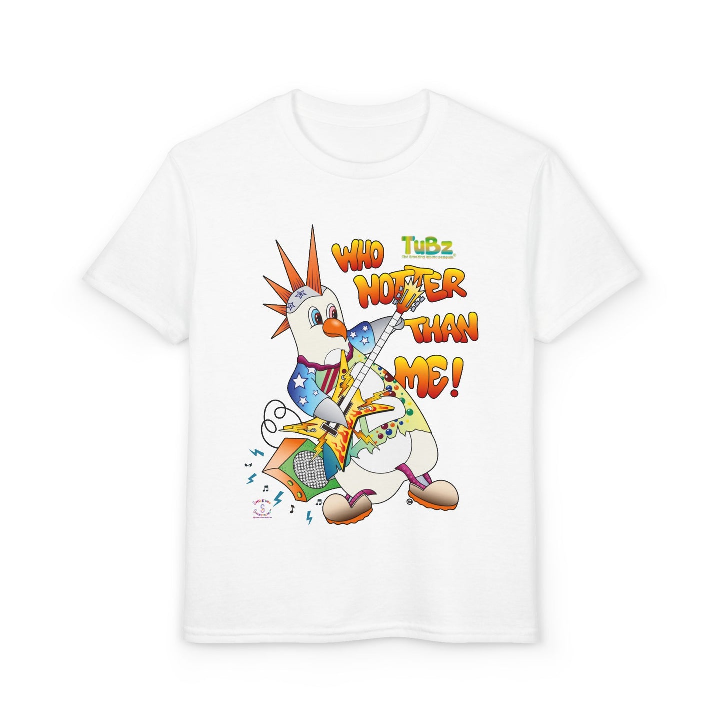 TuBz™ Rockstar Kids T-Shirt - "Who Hotter Than Me!" Graphic Tee | Smile Universe TuBz4Kidz Collection