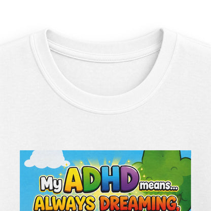 Potz™ Kids Softstyle Tee – "My ADHD Means Always Dreaming, Highly Determined" Graphic Tee | Smile Universe Collection