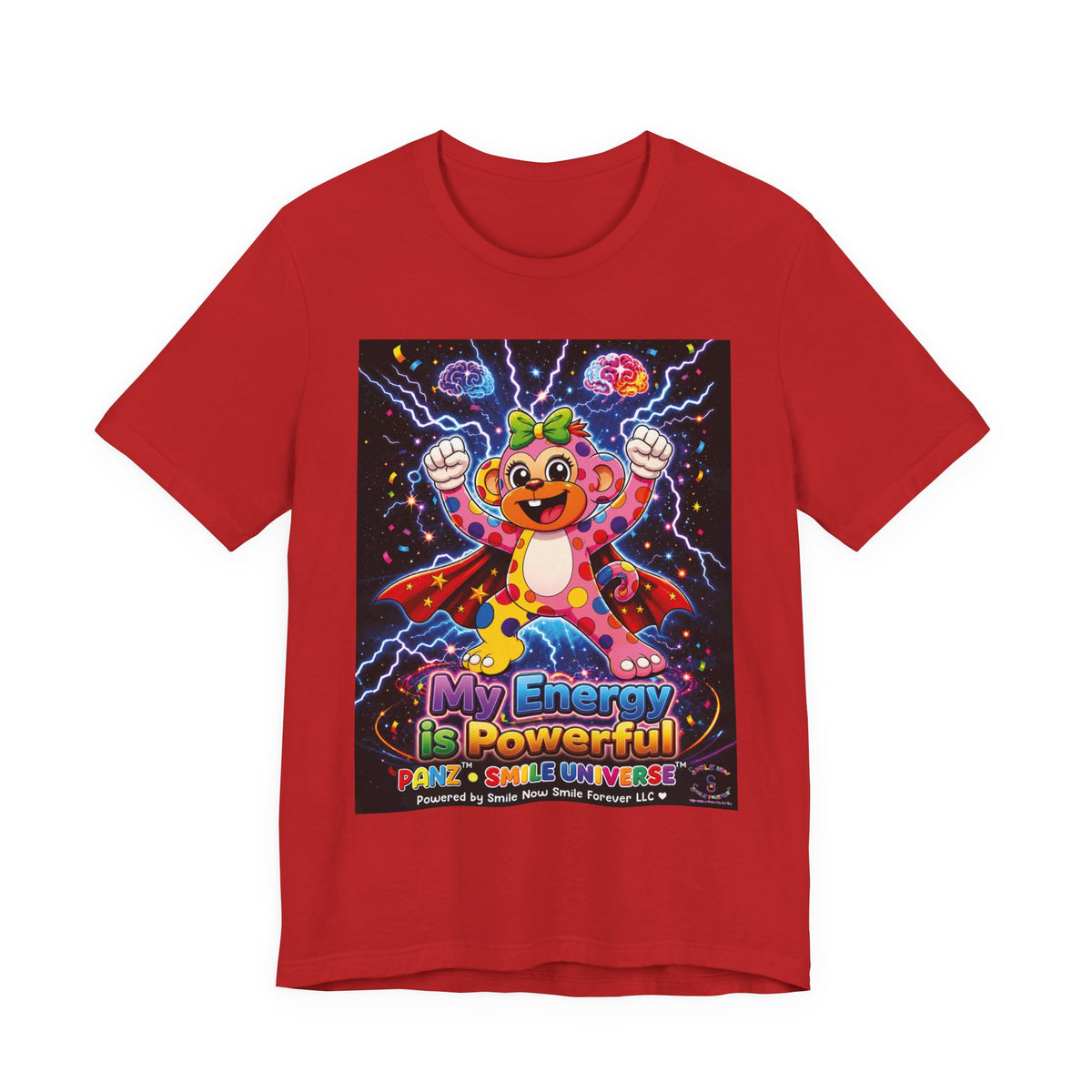 Panz™ Unisex Jersey Short Sleeve Tee For Adult– "My Energy is Powerful" Graphic Tee | Smile Universe Collection
