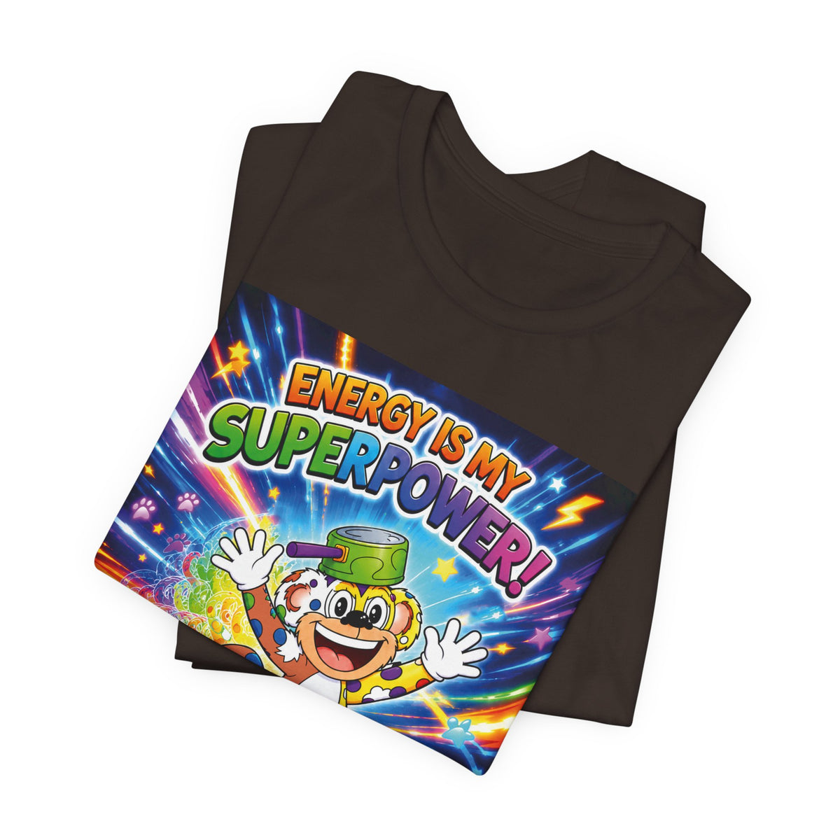 Potz™ Unisex Jersey Short Sleeve Tee – "Energy is My Superpower!" Graphic Tee | Smile Universe Collection