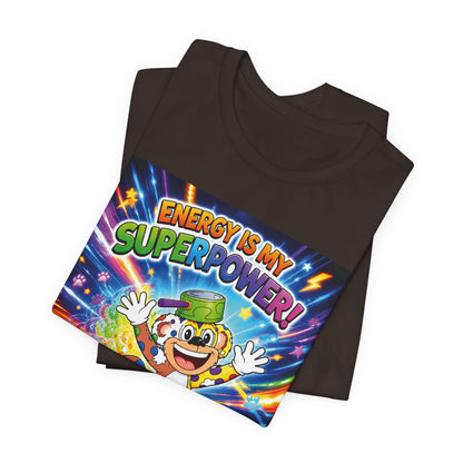 Potz™ Unisex Jersey Short Sleeve Tee – "Energy is My Superpower!" Graphic Tee | Smile Universe Collection