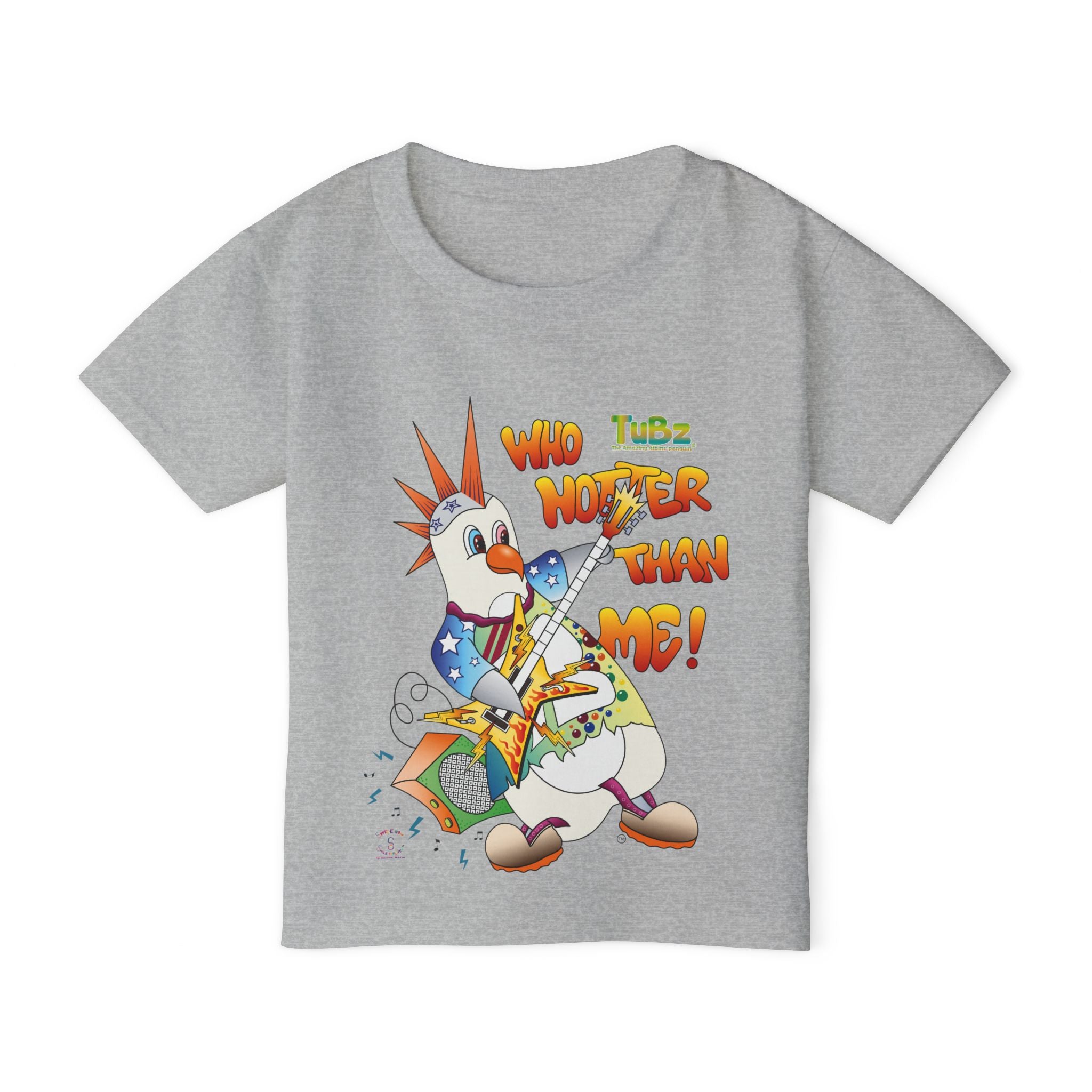 TuBz™ Rockstar Kids T-Shirt - "Who Hotter Than Me!" Graphic Tee | Smile Universe TuBz4Kidz Collection