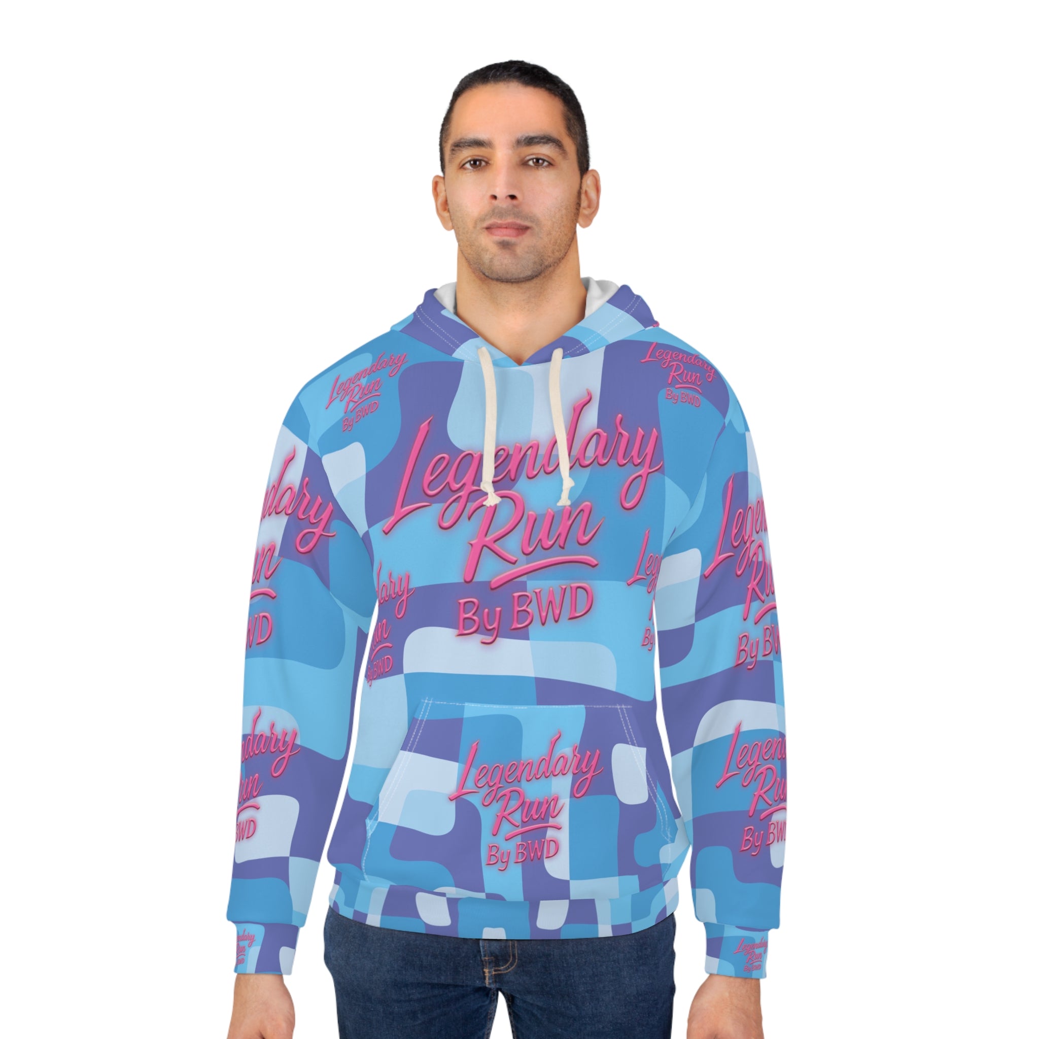 Legendary Run All-Over Print Hoodie — Pullover