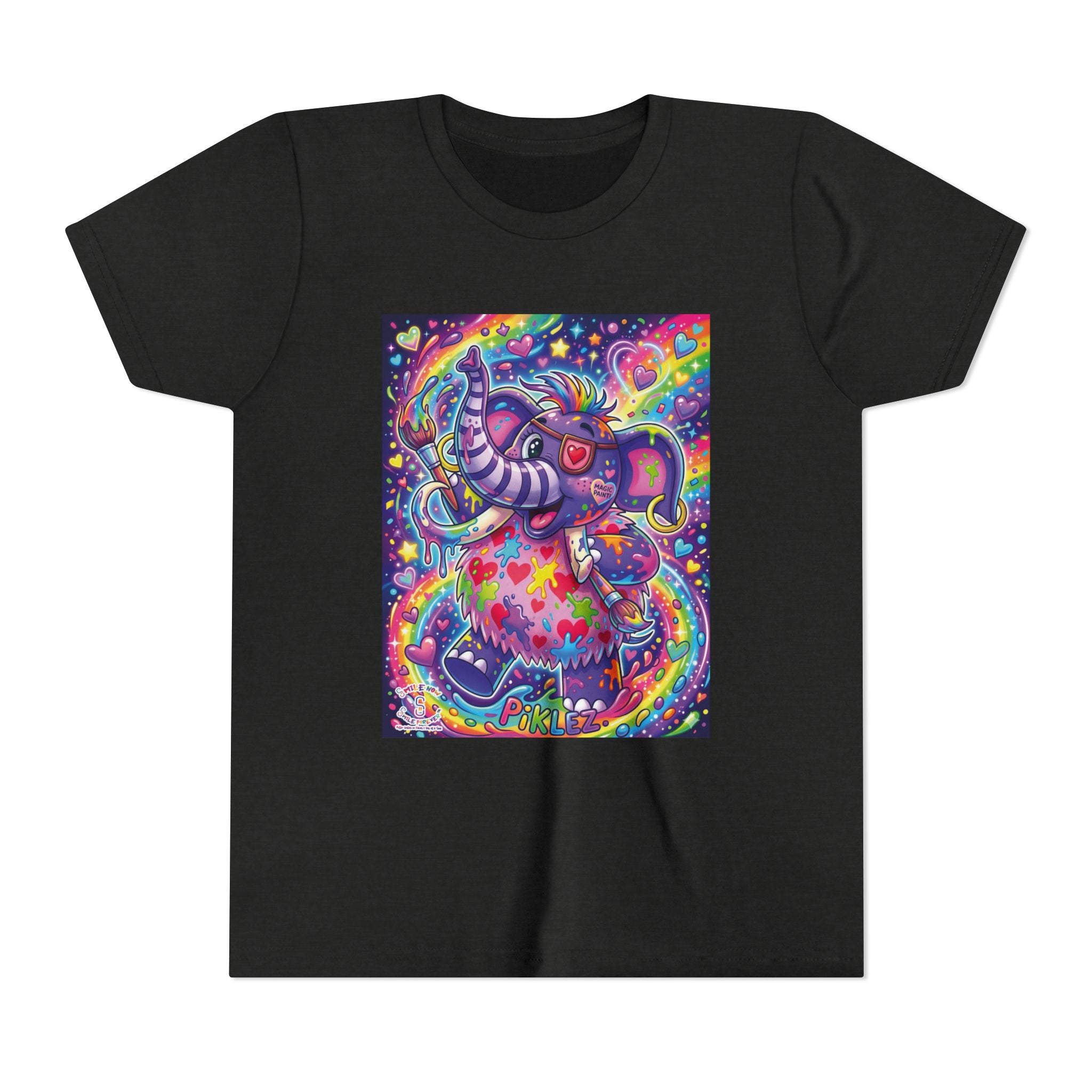 Piklez™ Youth Short Sleeve Tee – "Magic Paint!" Graphic Shirt | Smile Universe Collection