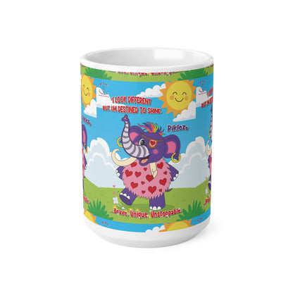 Piklez™ Ceramic Coffee Cup – “Destined to Shine” Cute Mug | Smile Universe Collection