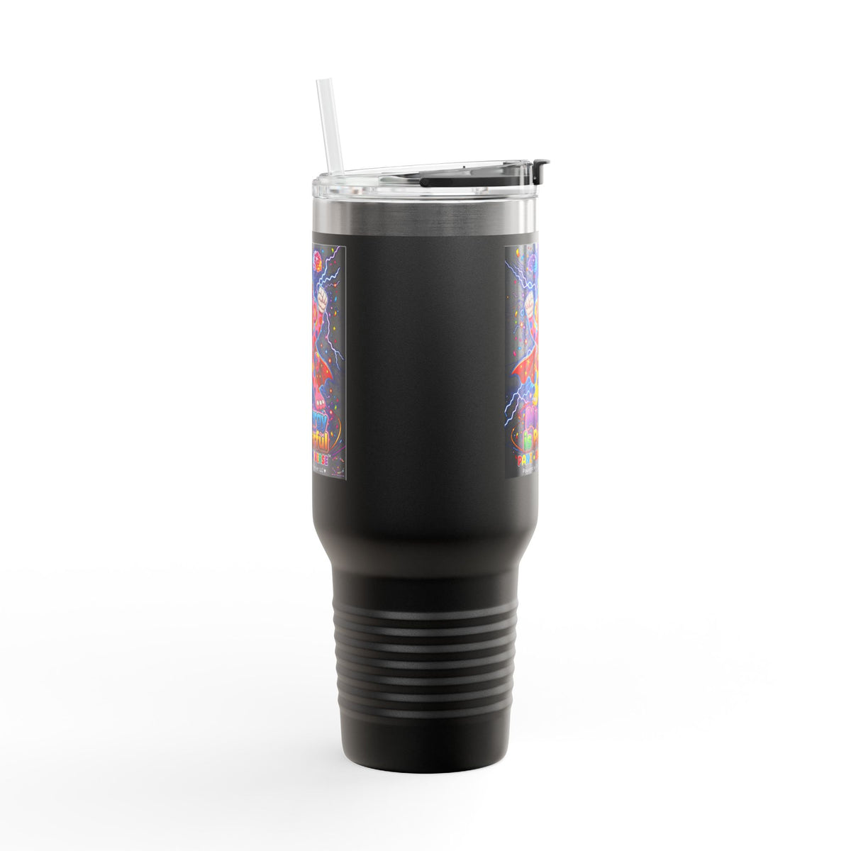 Panz™ Insulated Travel Mug 40oz – "My Energy is Powerful" Graphic Tumbler | Smile Universe Collection