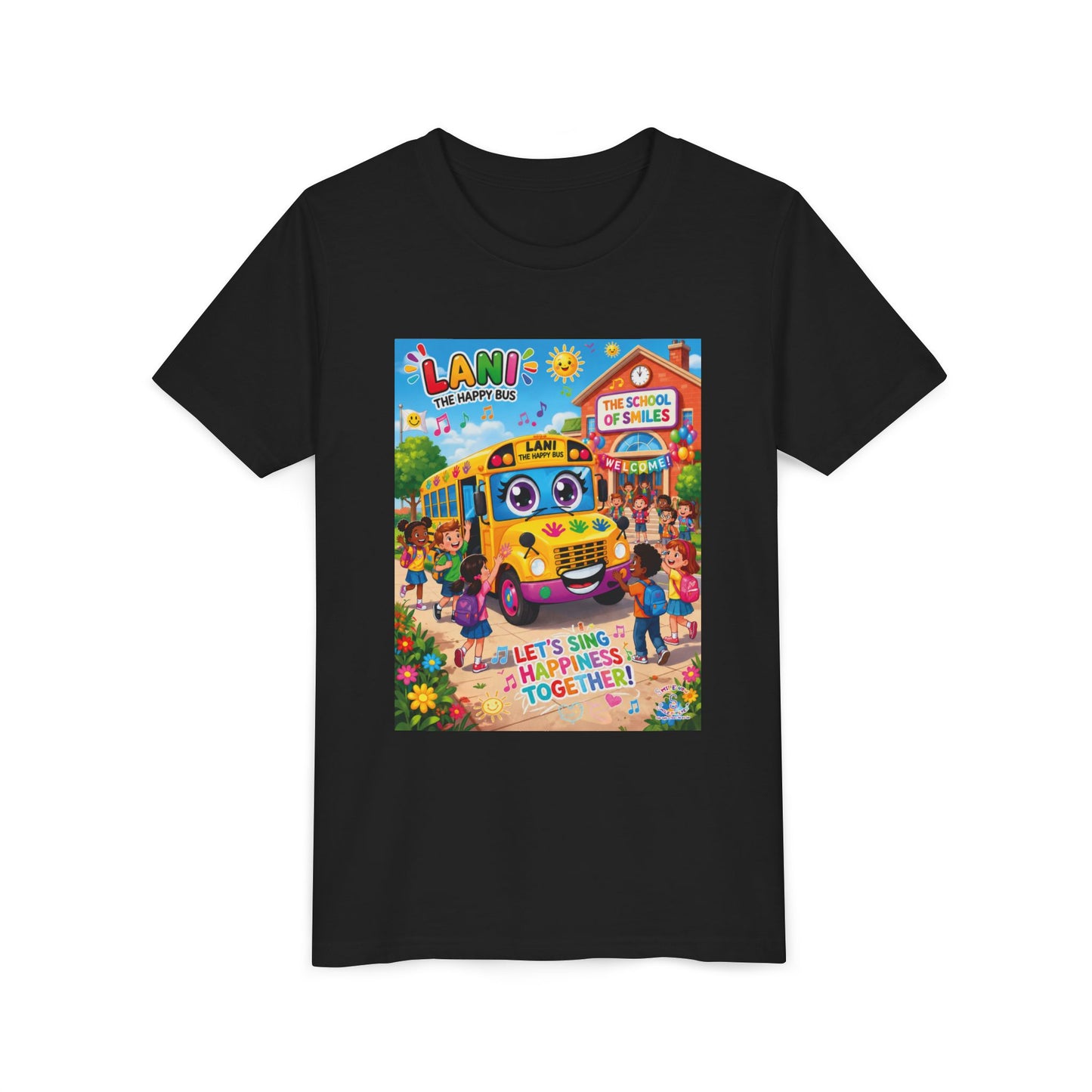 Lani™ Youth Short Sleeve Tee – "Let's Sing Happiness Together!" Graphic