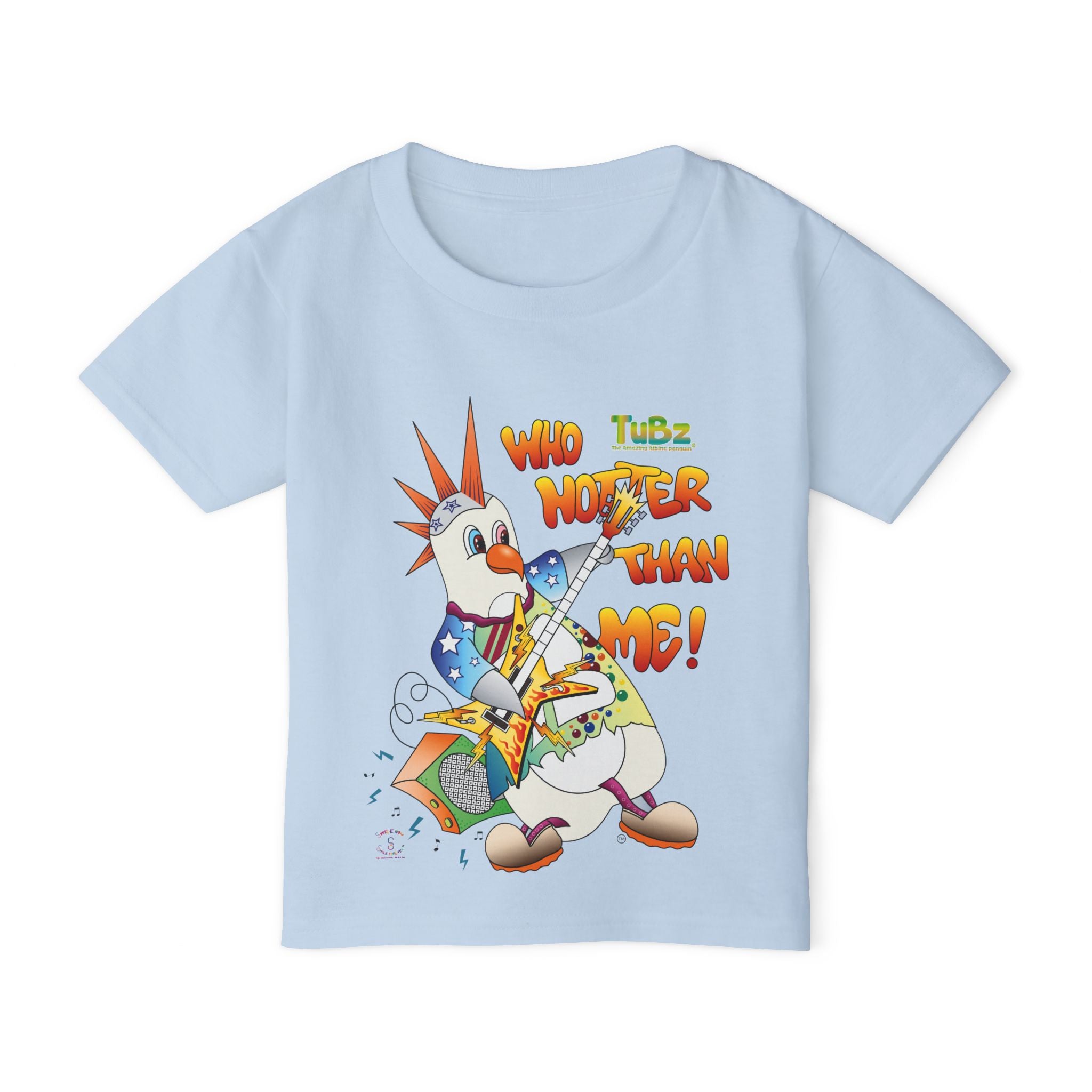 TuBz™ Rockstar Kids T-Shirt - "Who Hotter Than Me!" Graphic Tee | Smile Universe TuBz4Kidz Collection