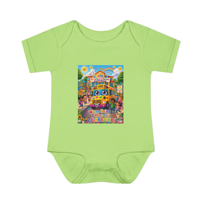 Lani™ Infant Baby Rib Bodysuit – "Where Being Different is CELEBRATED!" Graphic