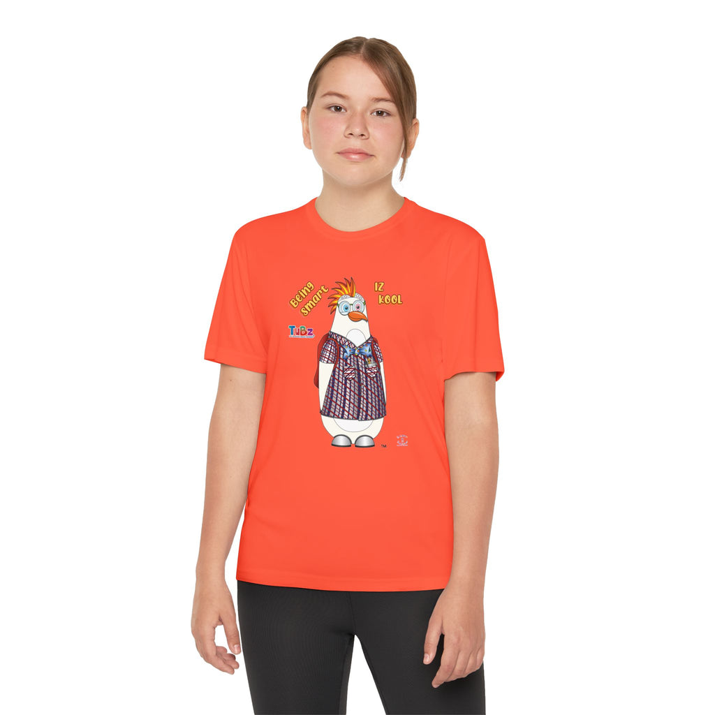 TuBz™ "Being Smart Iz Kool" Youth Competitor T- Shirt - Character Dress-Up Graphic Tee