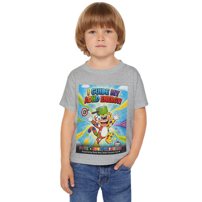 Potz™ Heavy Cotton™ Toddler T-Shirt – "I Guide My ADHD Energy!" Graphic Tee | Smile Universe Collection