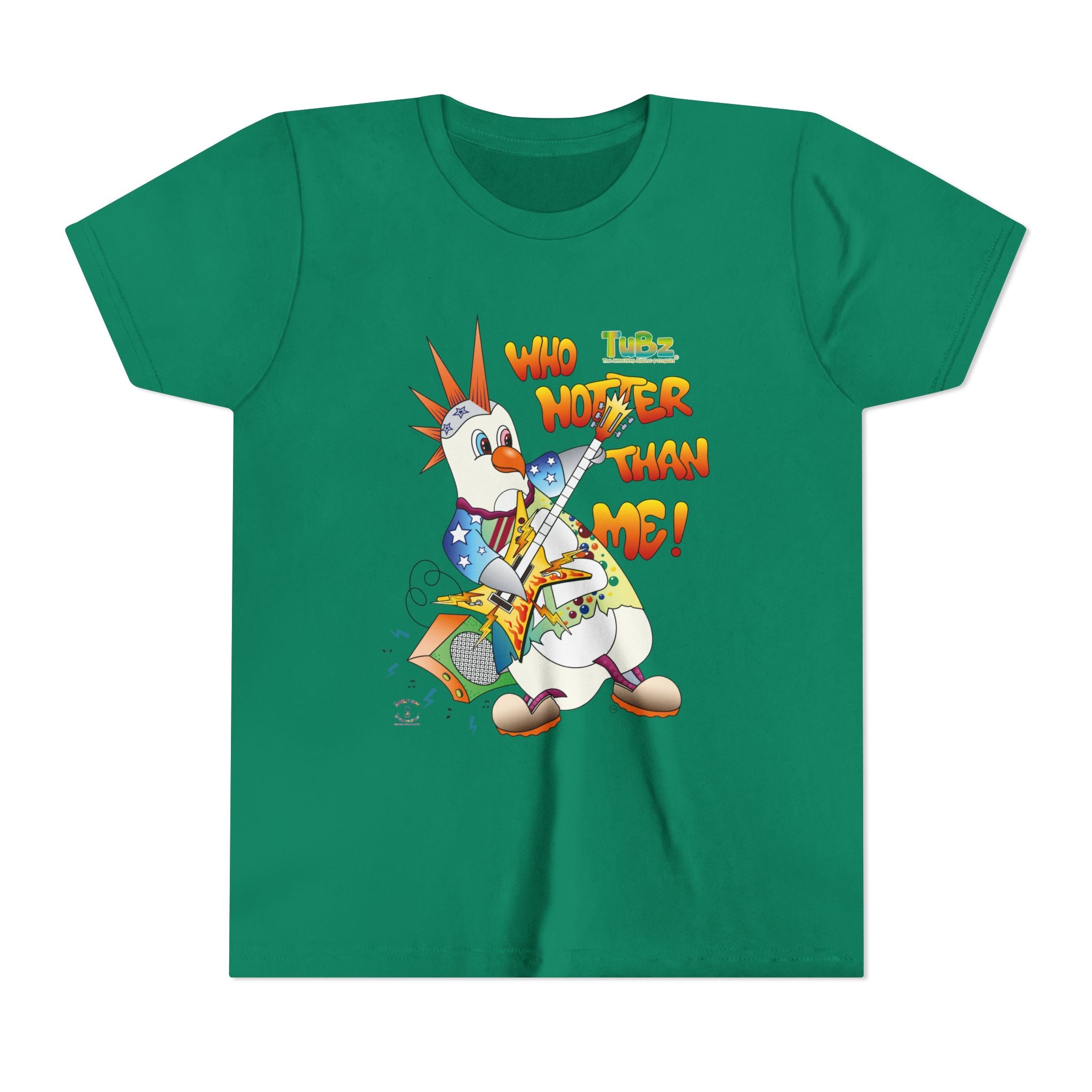 TuBz™ Rockstar Kids T-Shirt - "Who Hotter Than Me!" Graphic Tee | Smile Universe TuBz4Kidz Collection