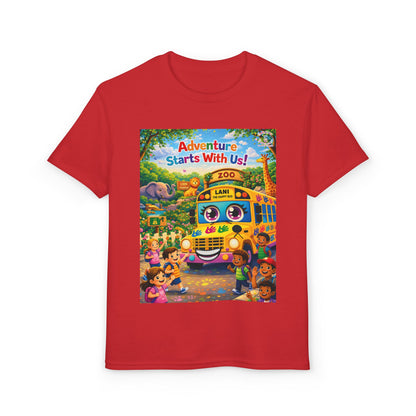 Lani™ Youth DryBlend® T-Shirt – "Adventure Starts With Us!" Graphic