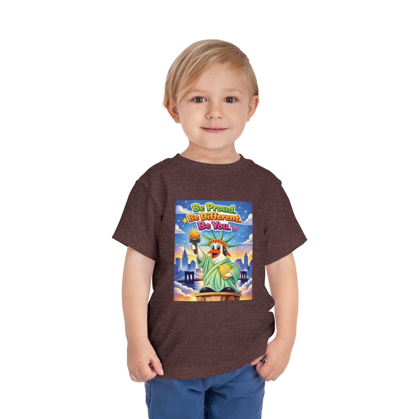 TuBz™ "Be Proud. Be Different. Be You." Toddler T- Shirt - Inspirational Kids Tee