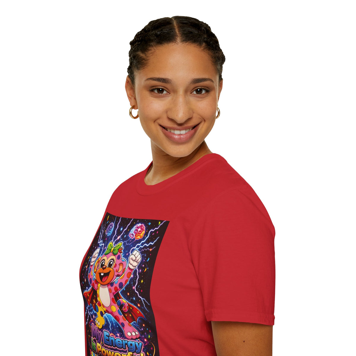 Panz™ Unisex Softstyle T-Shirt  for Adult– "My Energy is Powerful" Graphic Tee | Smile Universe Collection