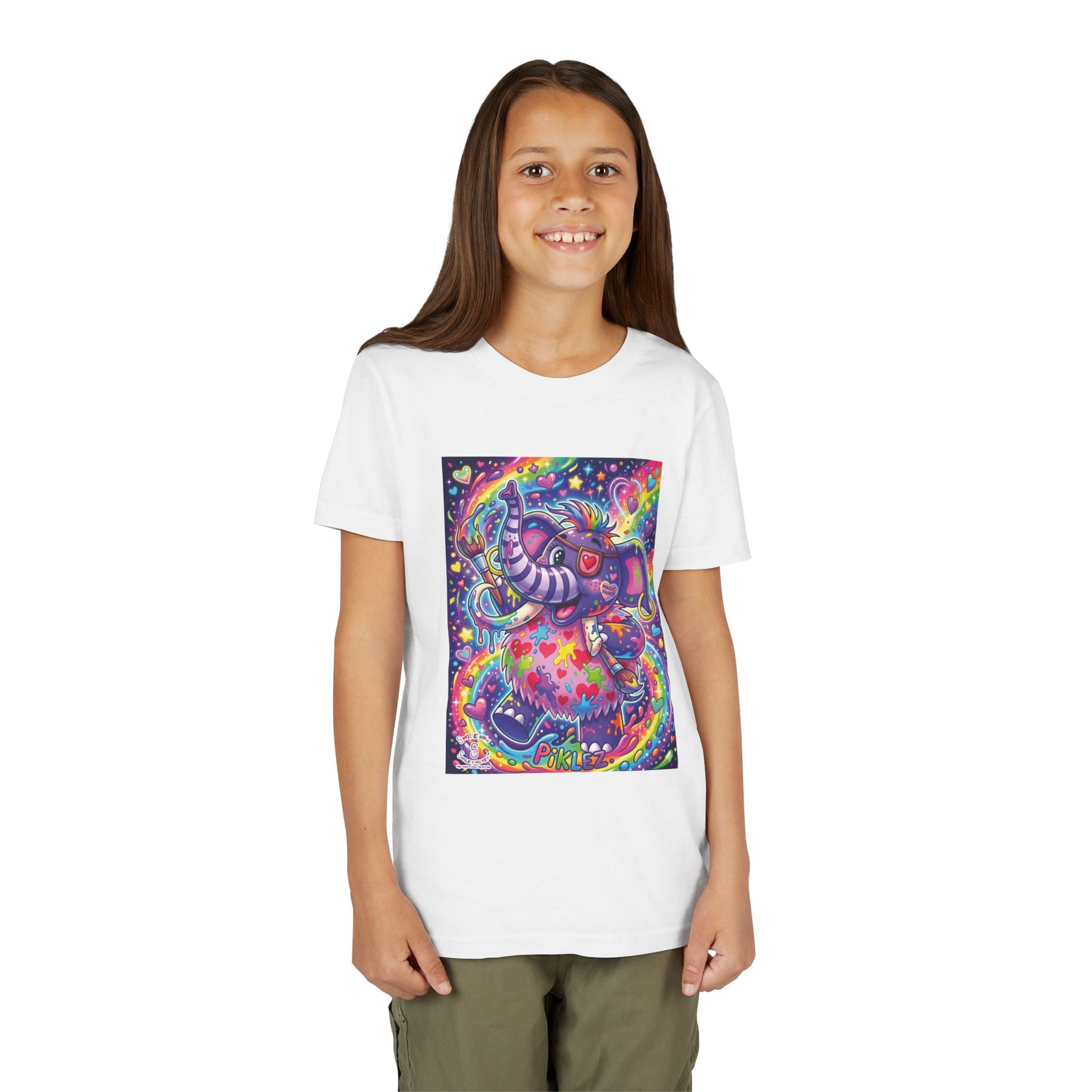 Piklez™ Youth Short Sleeve Tee – "Magic Paint!" Graphic Shirt | Smile Universe Collection