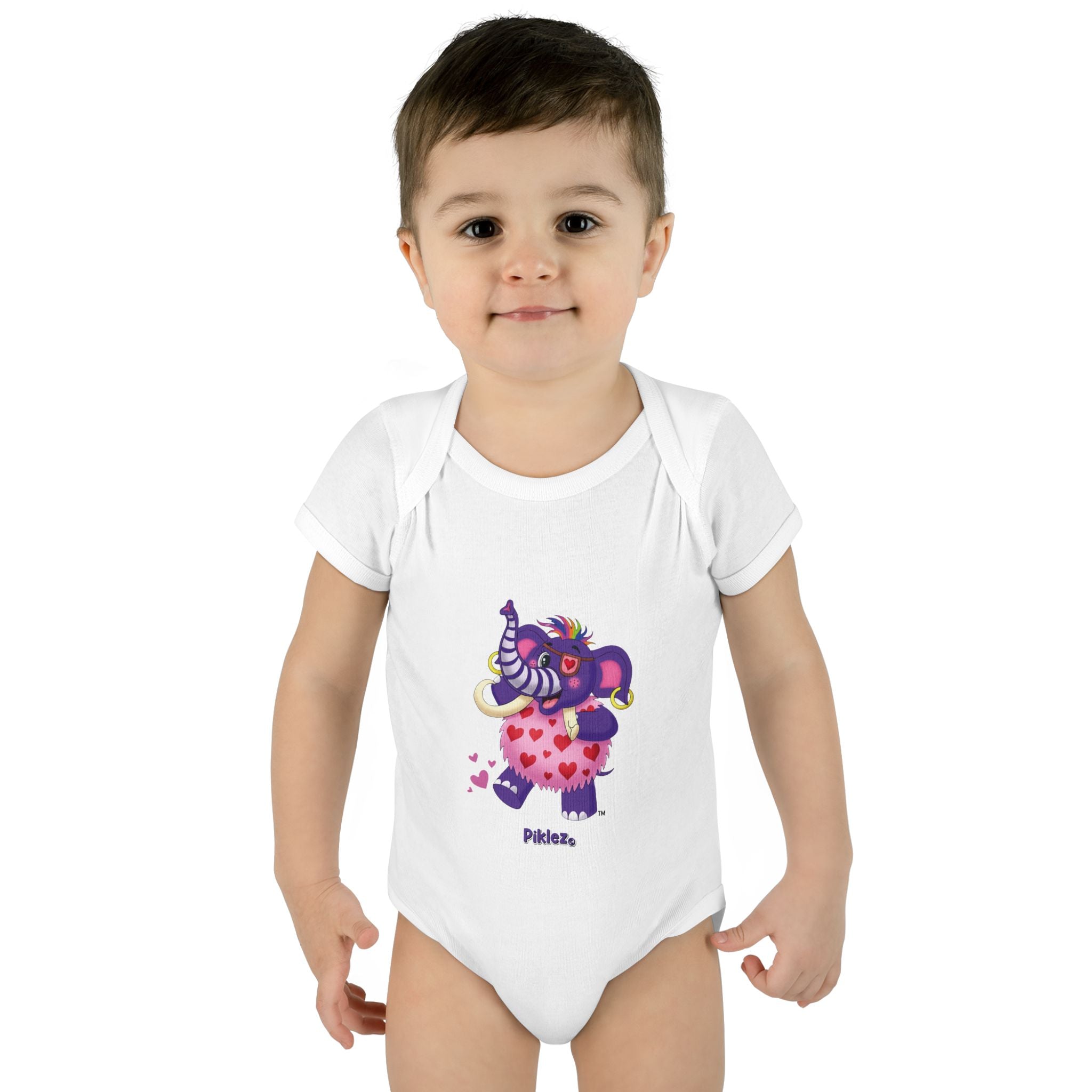 Piklez™ Infant Baby Rib Bodysuit – "Full of Love!" Graphic | Smile Universe Collection